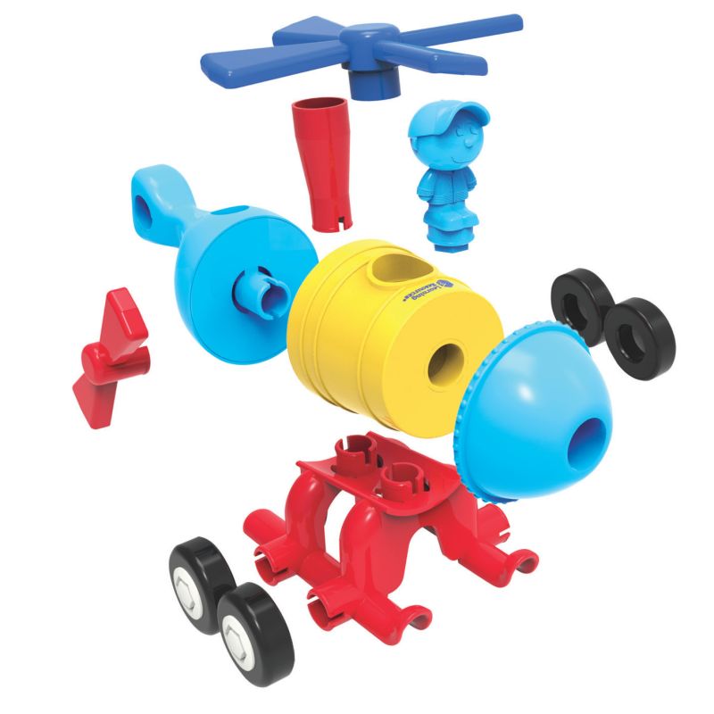 1-2-3 Build It! Rocket-Train-Helicopter - Safari Ltd®