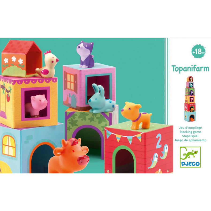 Topanifarm Nest and Stack Blocks + Animals |  | Safari Ltd®