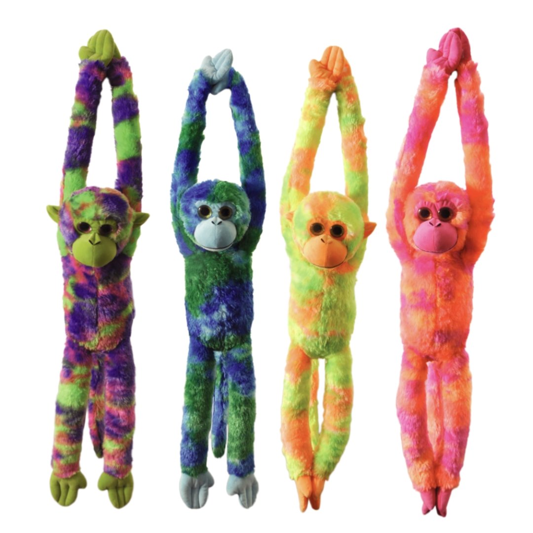 20" (50cm) Tie Dye Hanging Monkey Asst - Safari Ltd®