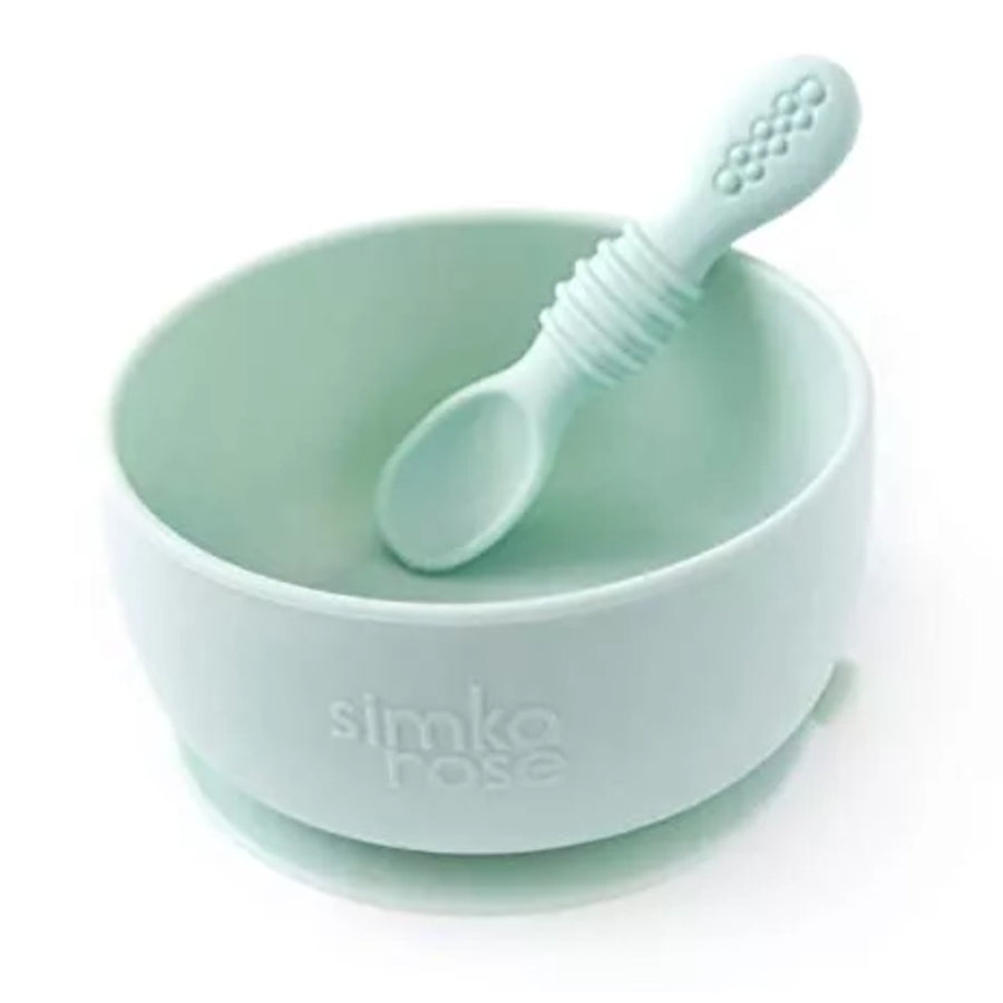 Baby Suction Bowl and Spoon Set - Sage - Safari Ltd®