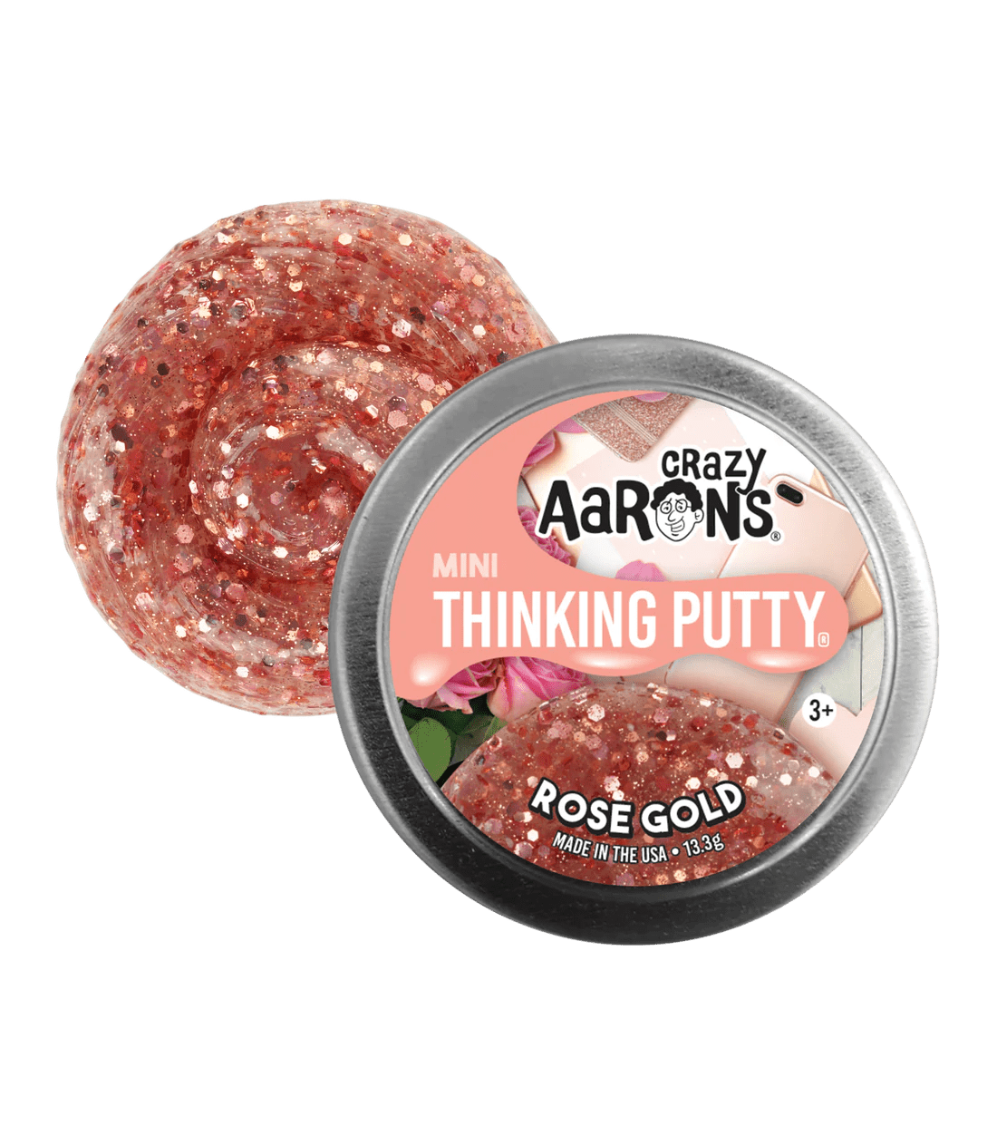 Crazy Aarons - Thinking Putty - Mini Trends - Rose Gold - Safari Ltd®