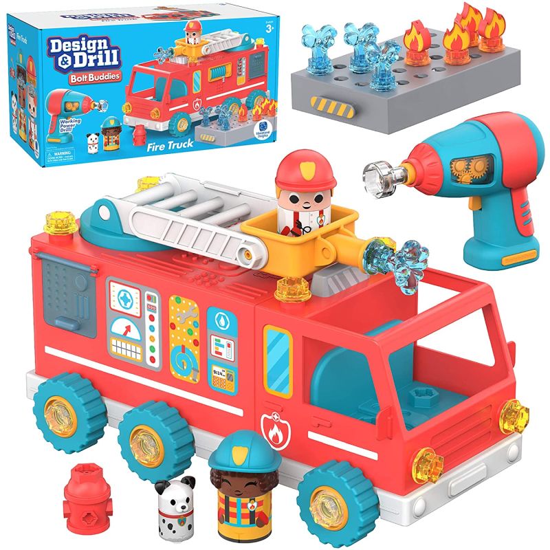 Design & Drill Bolt Buddies Fire Truck - Safari Ltd®