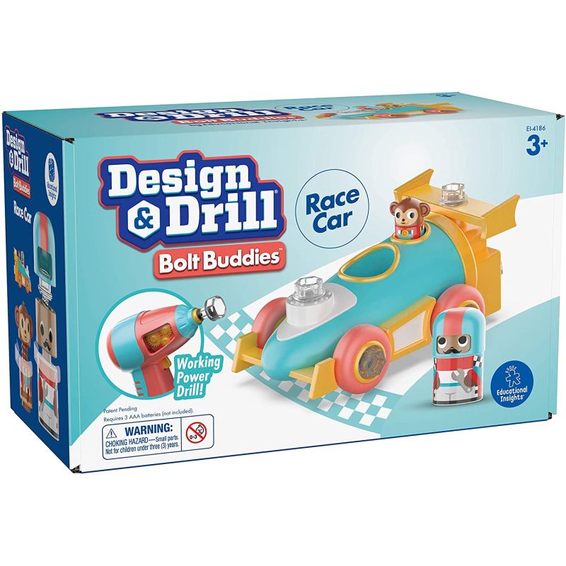 Design & Drill Bolt Buddies Race Car - Safari Ltd®