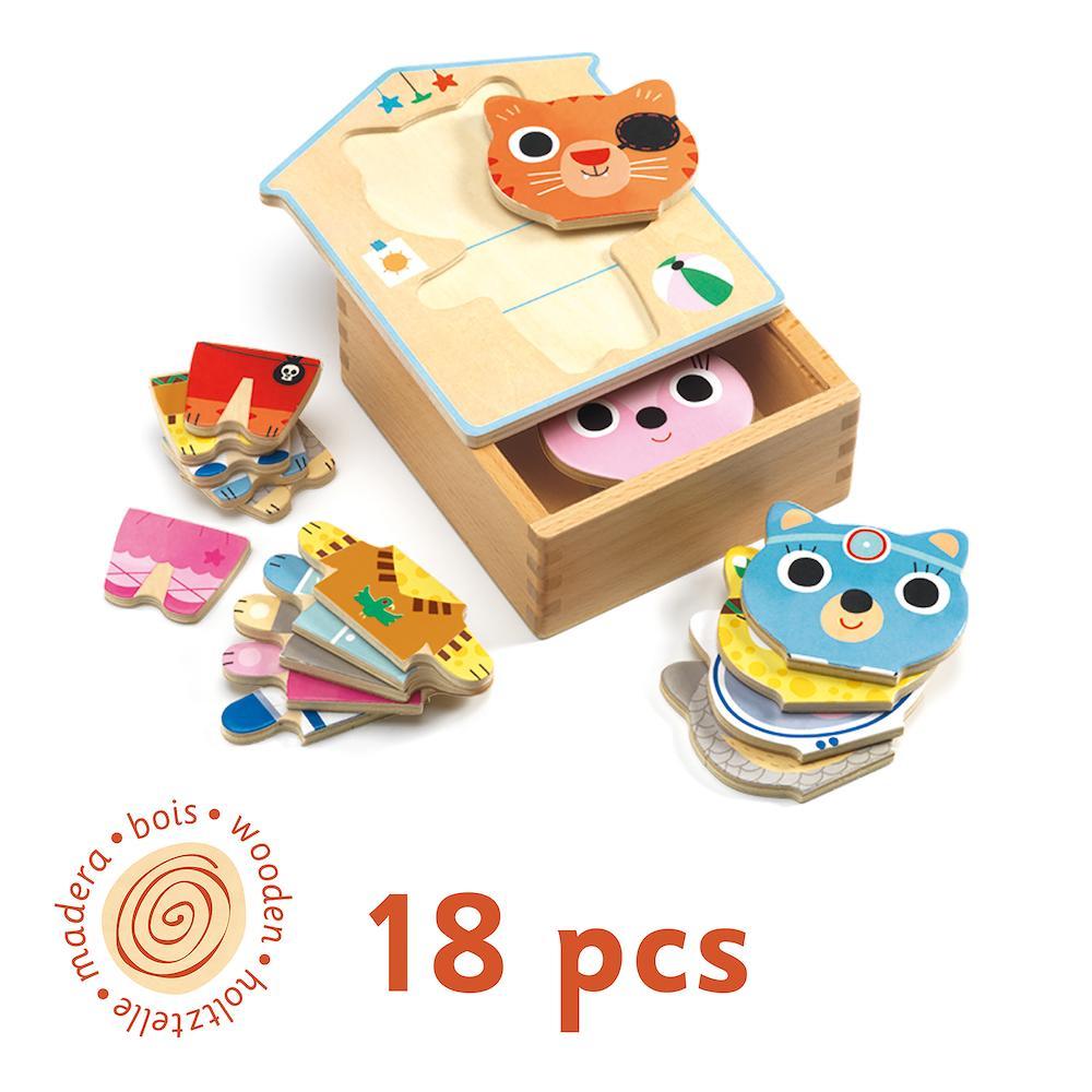 Dressup Mix Wooden Puzzle - Safari Ltd®