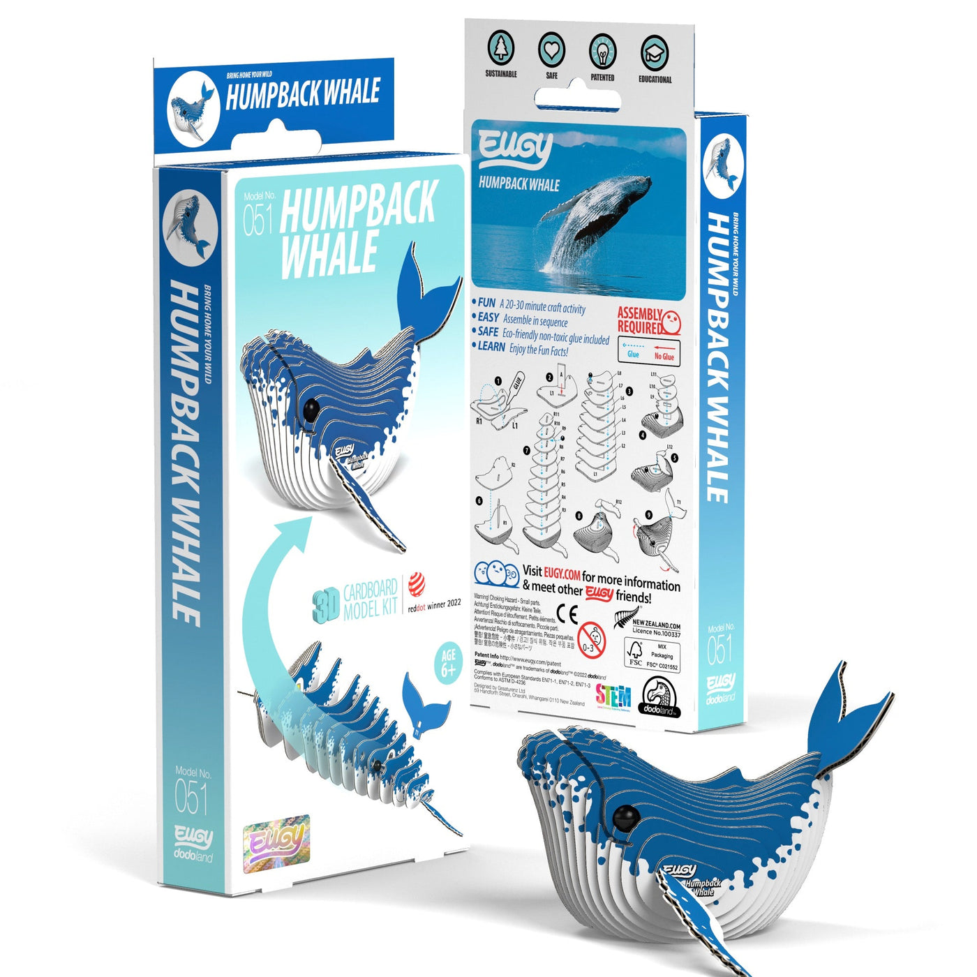 EUGY Humpback Whale 3D Puzzle - Safari Ltd®