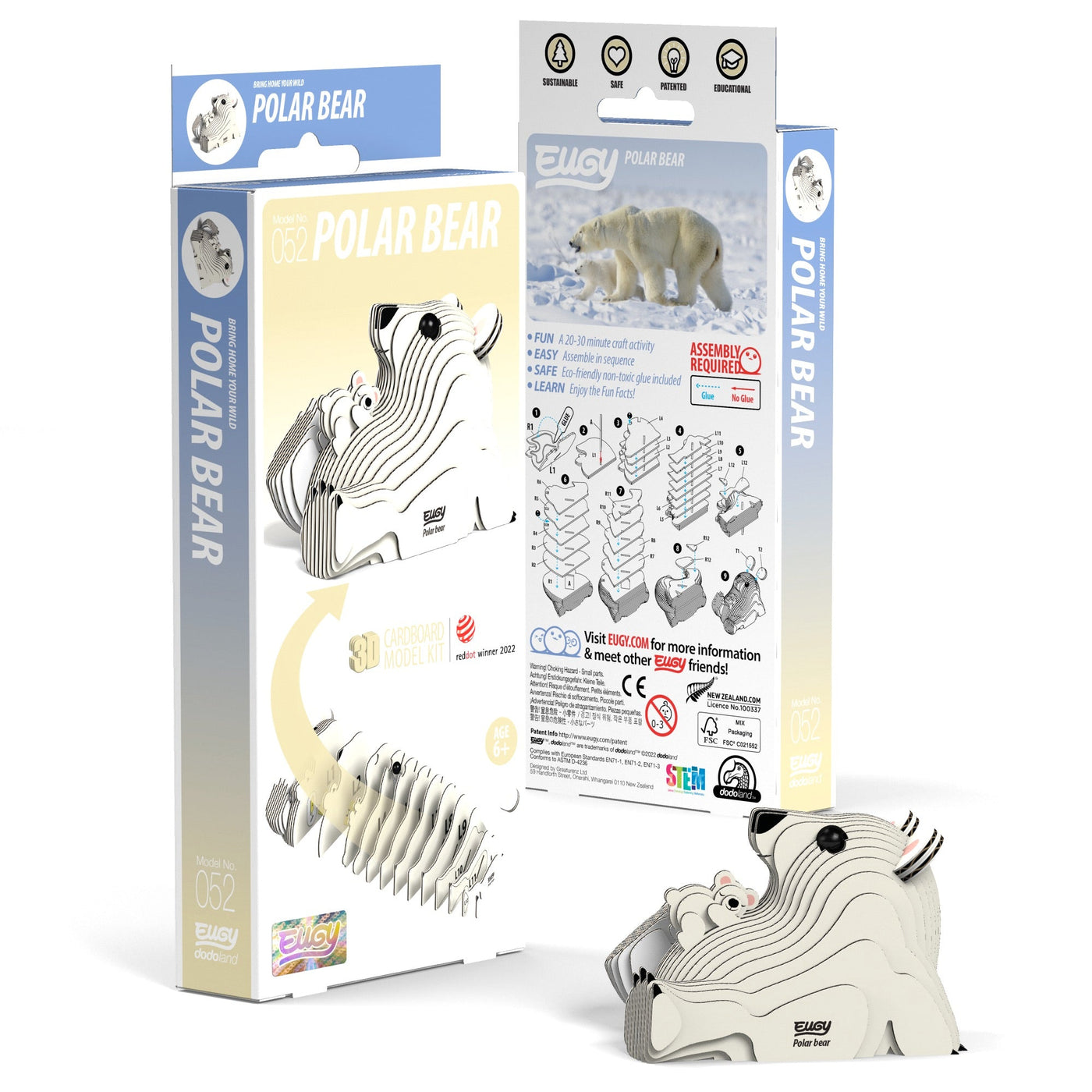 EUGY Polar Bear 3D Puzzle - Safari Ltd®