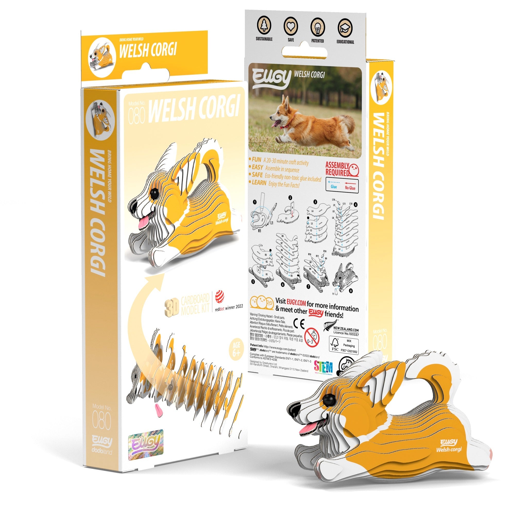 EUGY Welsh Corgi 3D Puzzle - Safari Ltd®