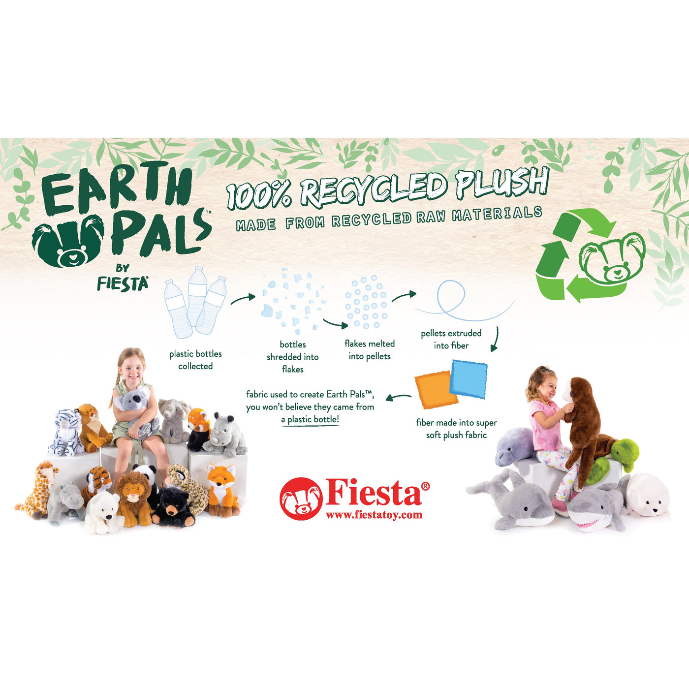 Fiesta Toys Earth Pals 10" 3-Toed Sloth Plush - Safari Ltd®