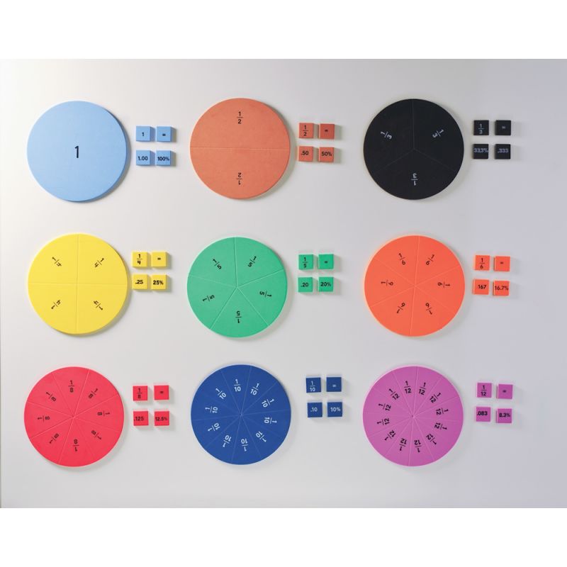 Foam Magnetic Fraction Circles - Safari Ltd®