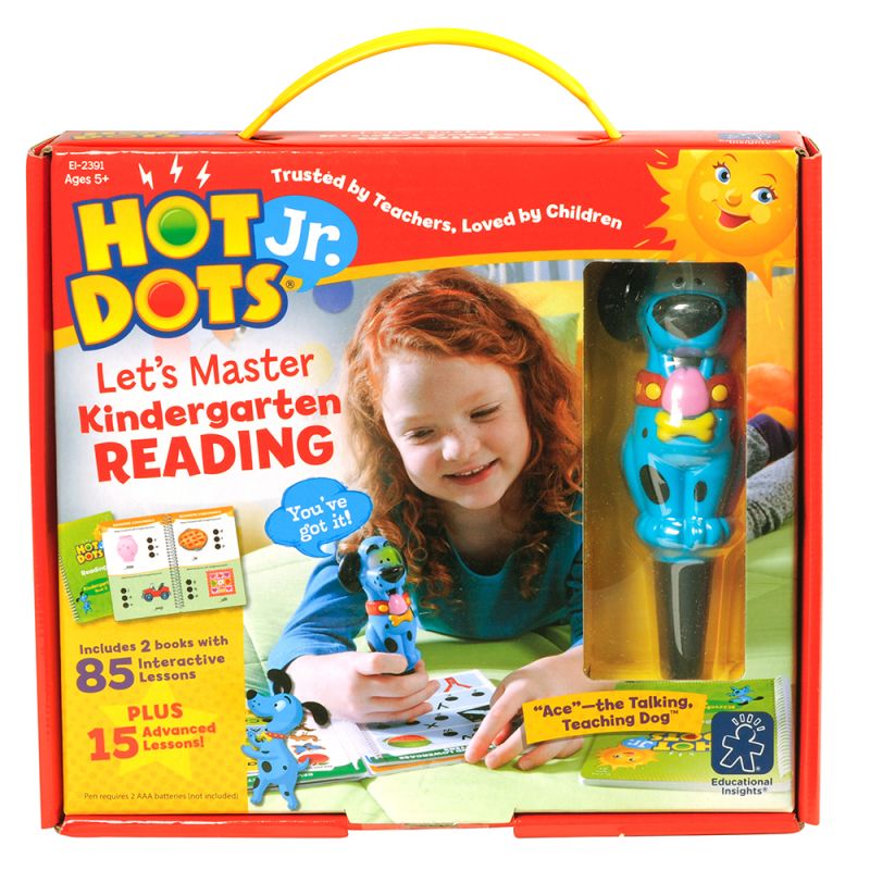 Hot Dots Jr. Let’s Master Kindergarten Reading Set with Ace Pen - Safari Ltd®