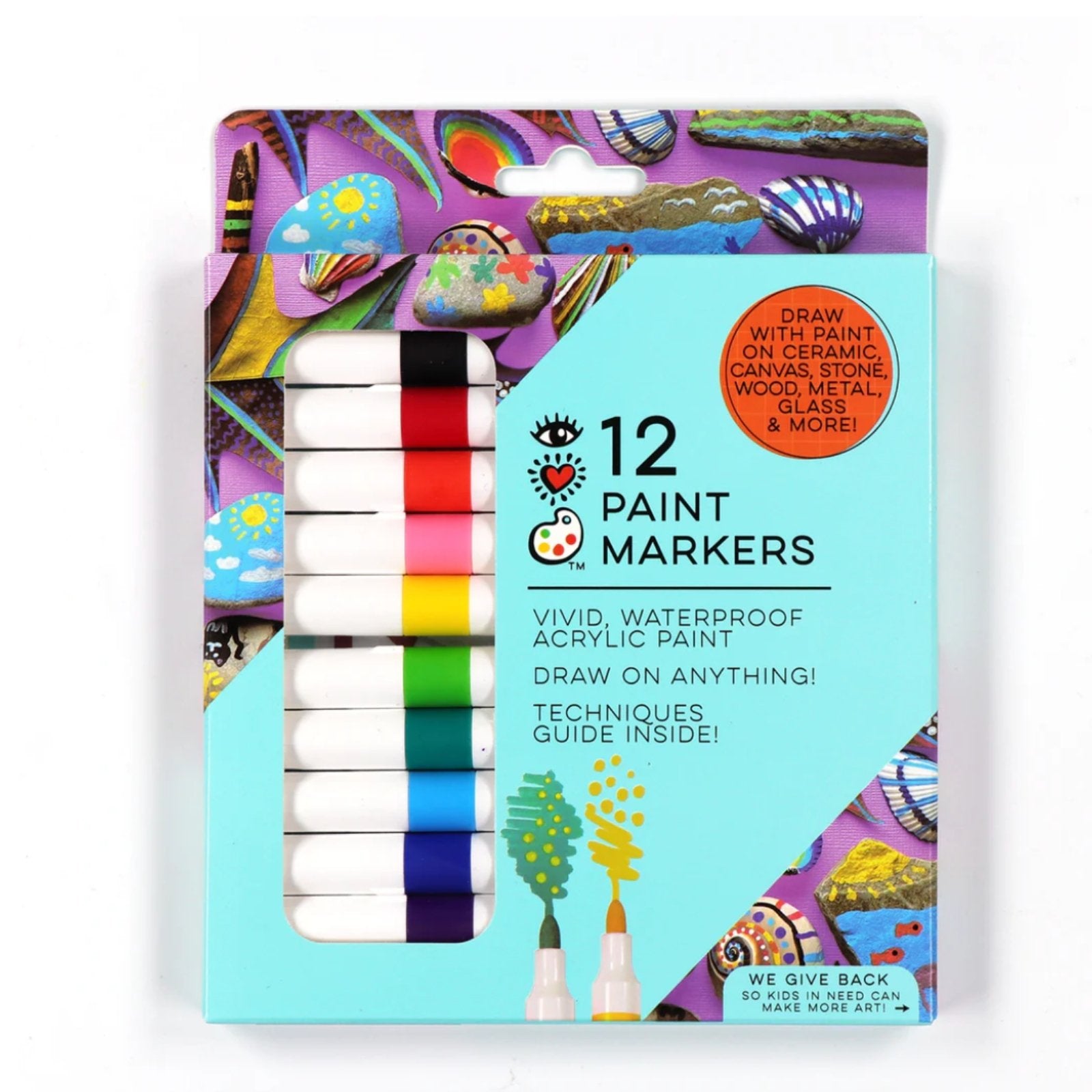 iHeartArt 12 Acrylic Paint Markers - Safari Ltd®