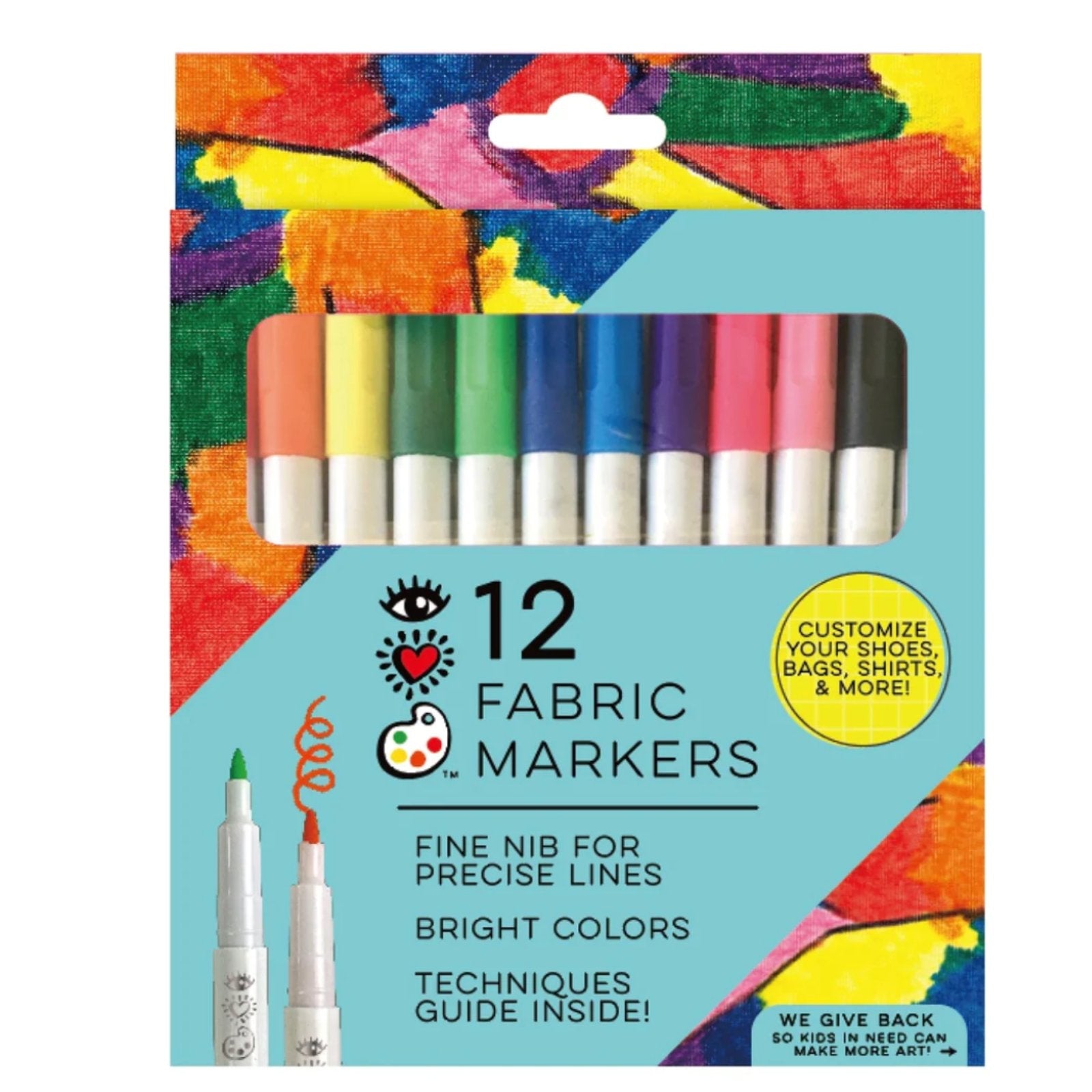 iHeartArt 12 Fabric Markers - Safari Ltd®