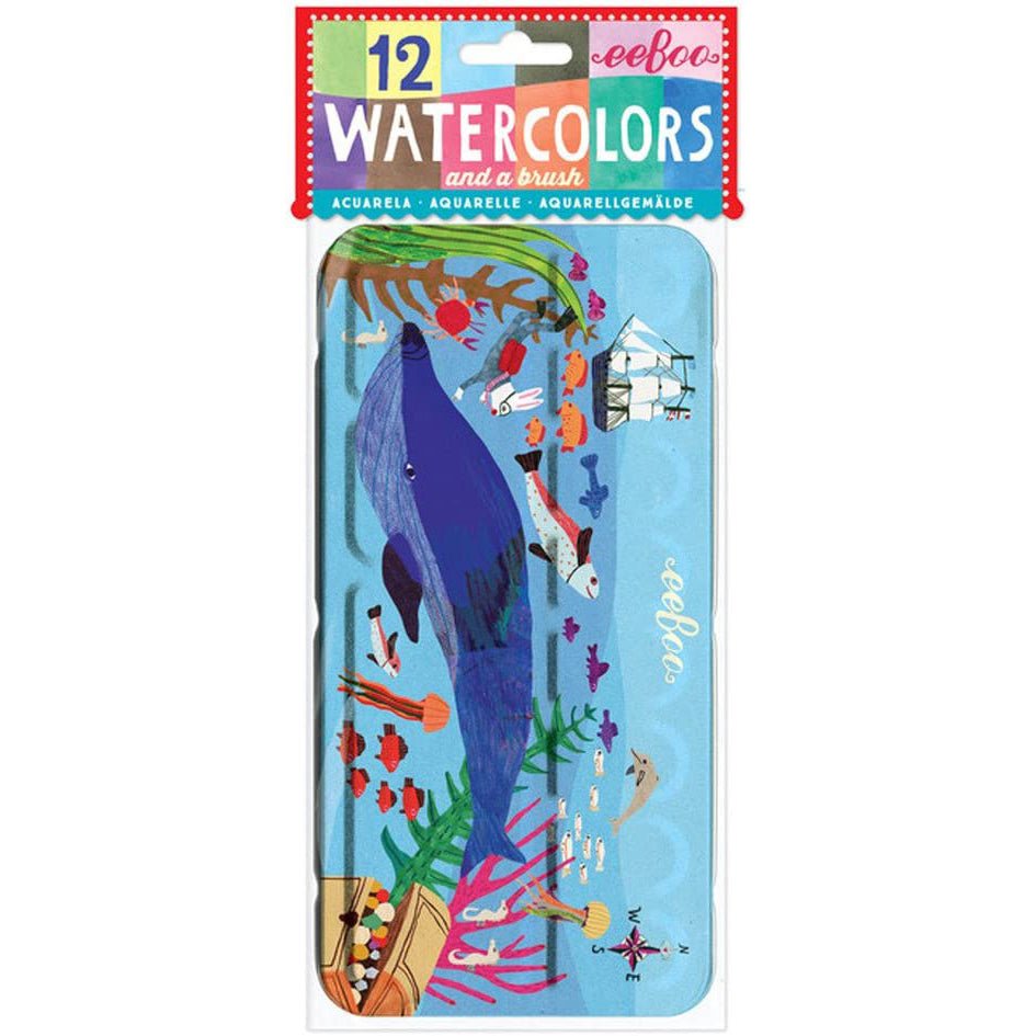 In The Sea 12 Watercolors Tin - Safari Ltd®