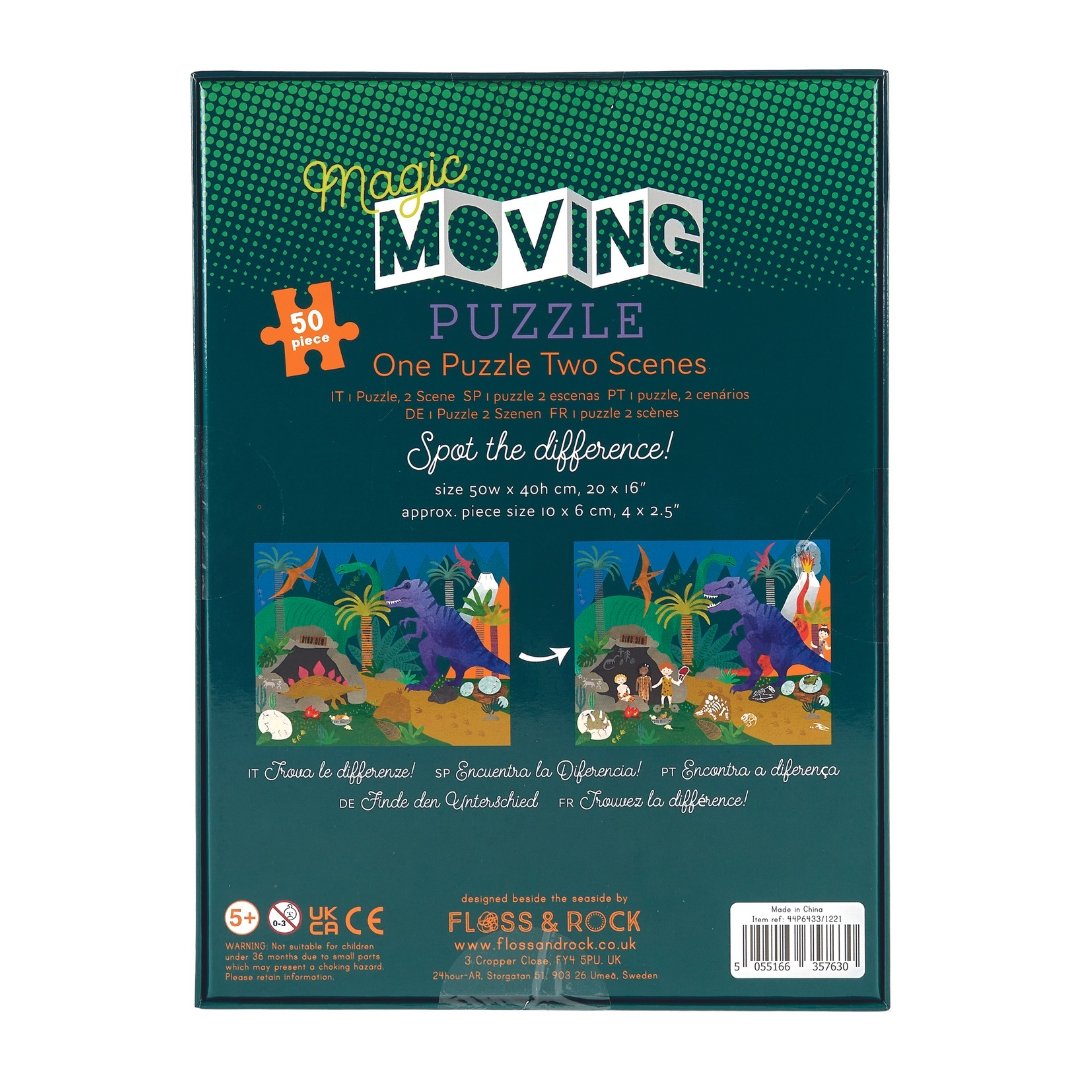 Jigsaw Puzzle - 50 pc Magic Moving Dino - Safari Ltd®