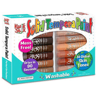 Kwik Stix Global Skin Tone Tempera Paint Sticks - Set of 14 - Safari Ltd®