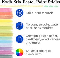 KwikStix Tempera Paint Pastel 10 colors - Safari Ltd®