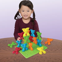 Lauri Mighty Monkey Tall Stackers Pegs & Pegboard Set - Safari Ltd®