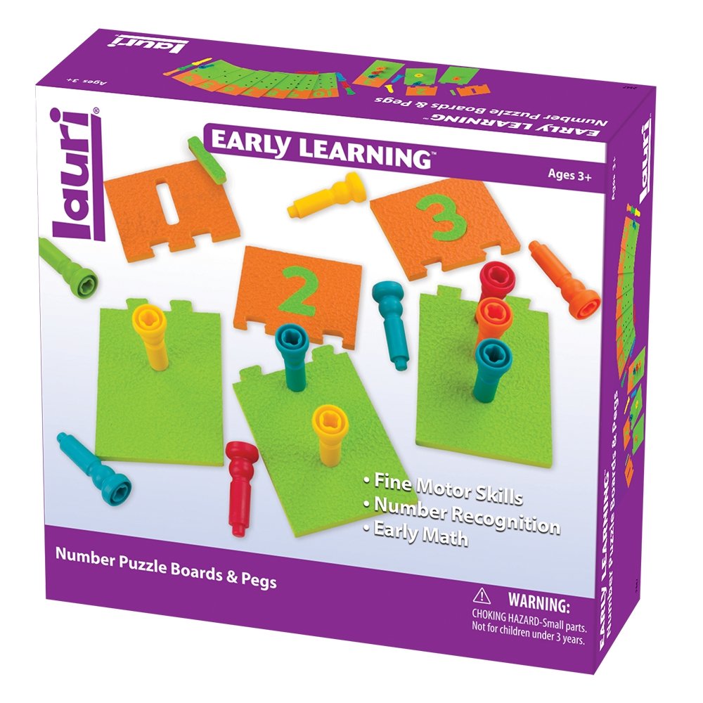 Lauri Number Puzzle Boards & Pegs - Safari Ltd®