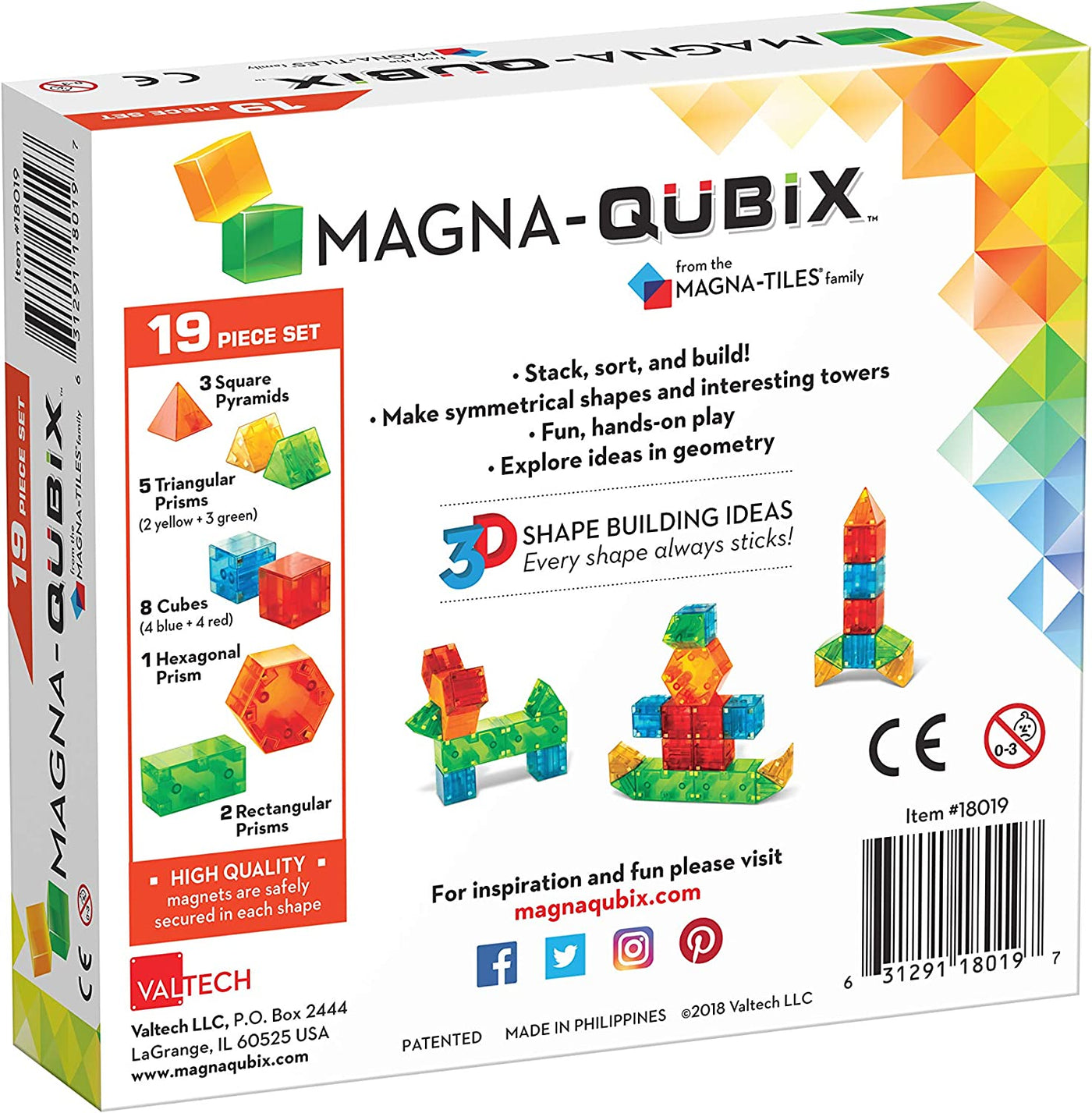 Magna-Qubix 19 Piece Set - Safari Ltd®