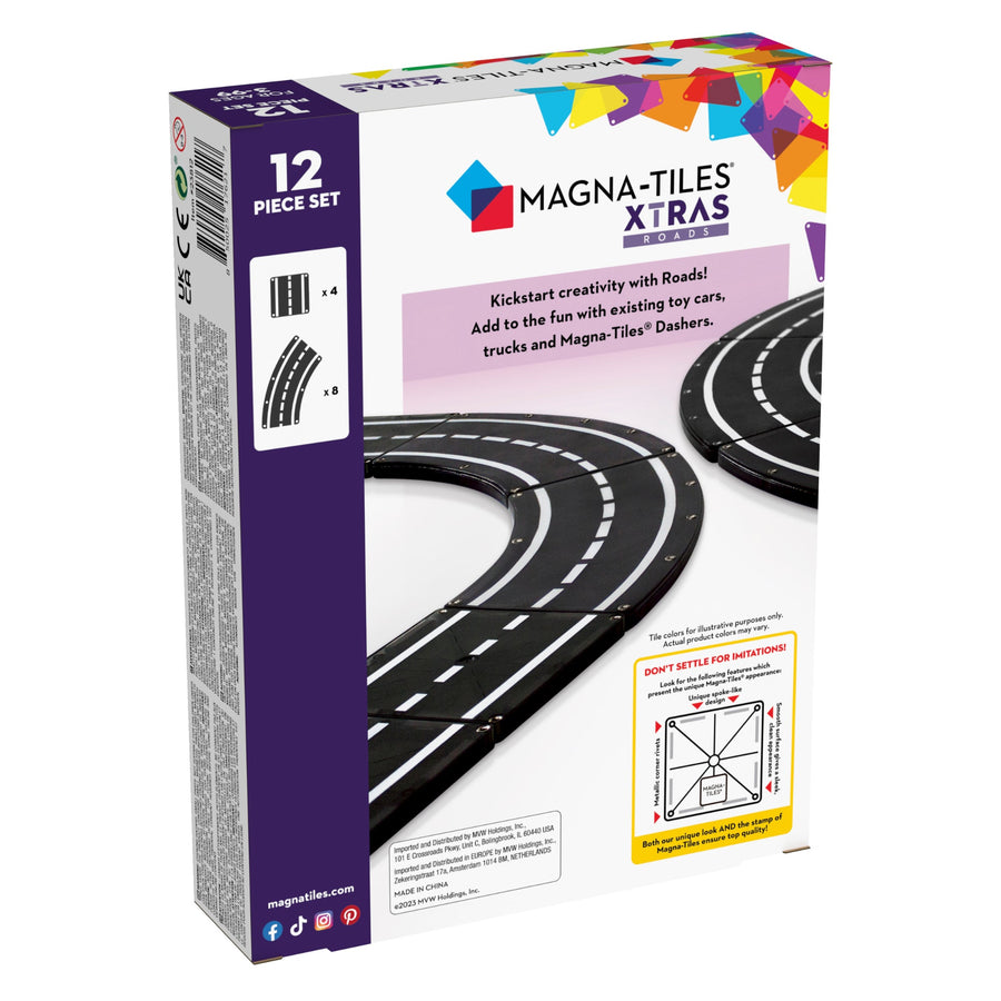 Magna-Tiles XTRAS Roads 12 Piece Set - Safari Ltd®