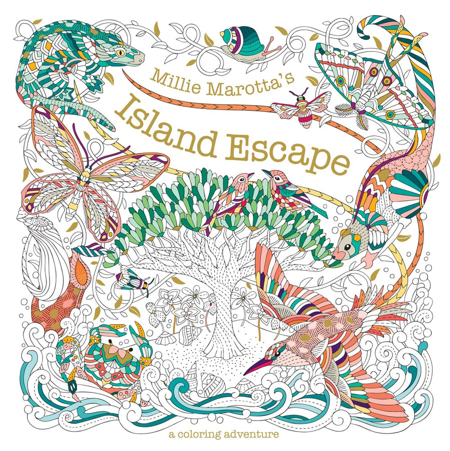 Millie Marotta Island Escape Coloring Book - Safari Ltd®