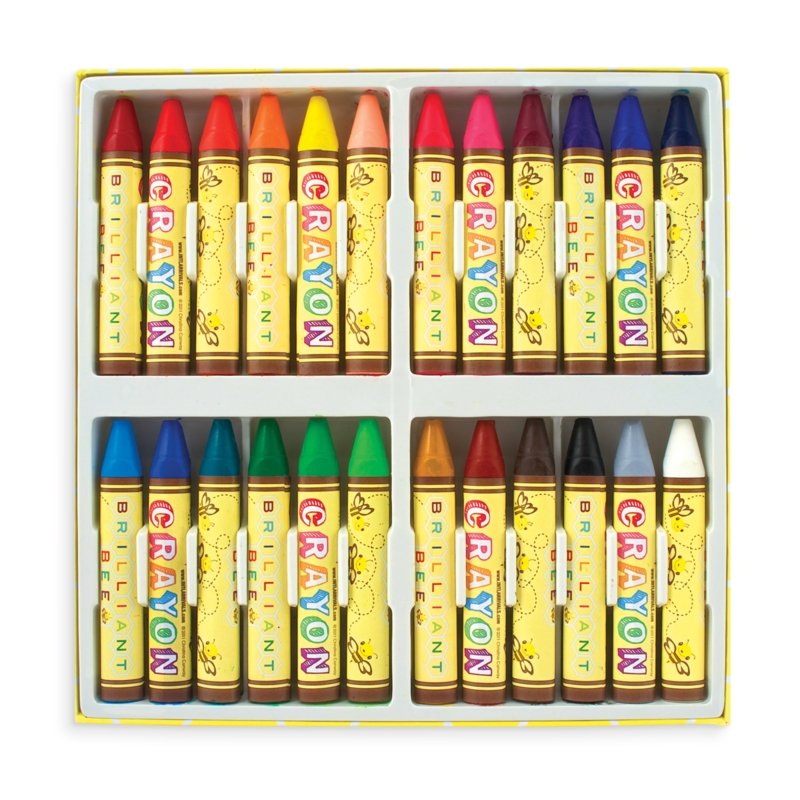 OOLY Brilliant Bee Crayons - Set of 24 - Safari Ltd®