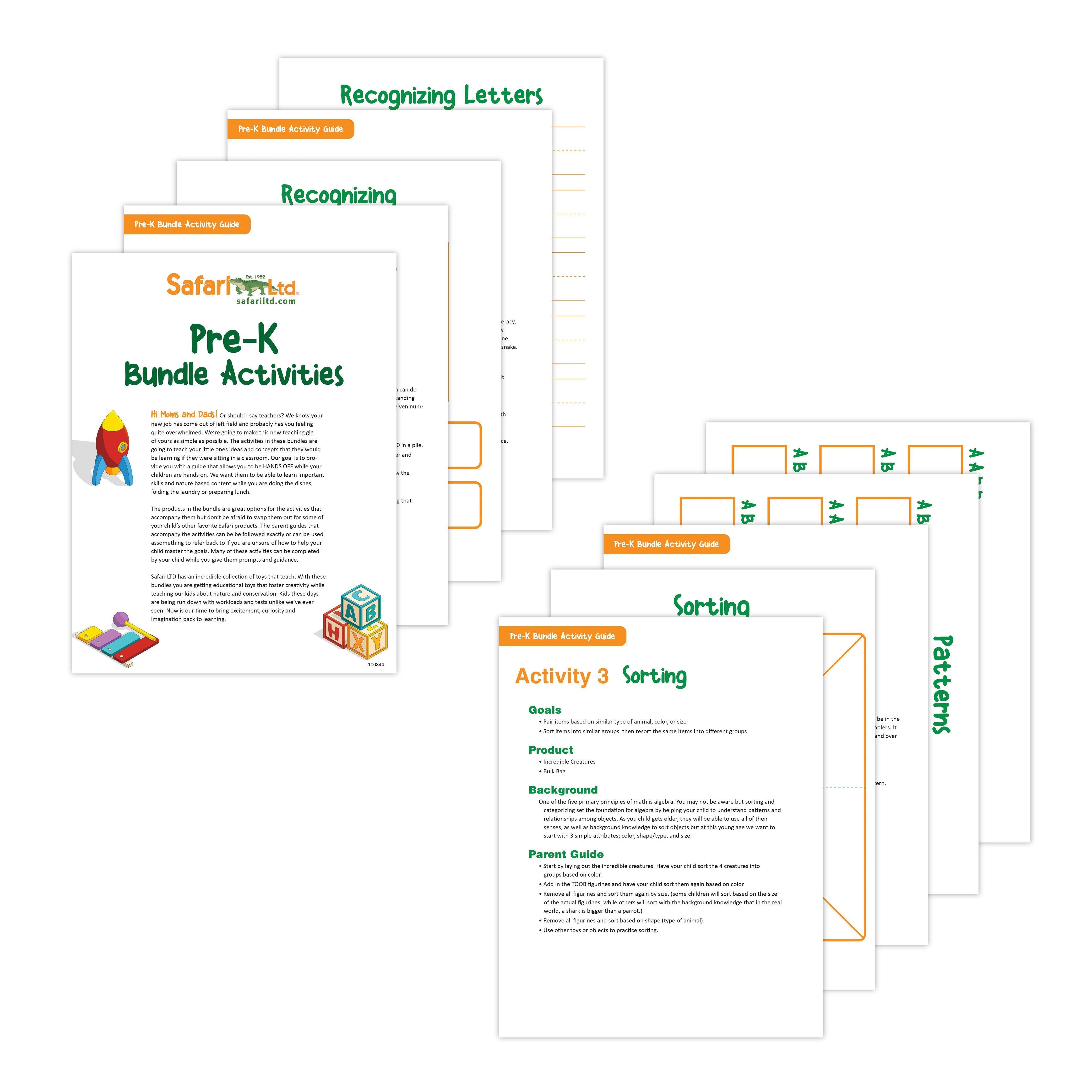 Pre-K Activity Guide - Laminated - Safari Ltd®