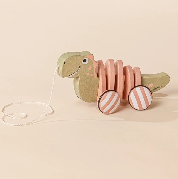 T-Rex Wooden Pull Toy - Safari Ltd®