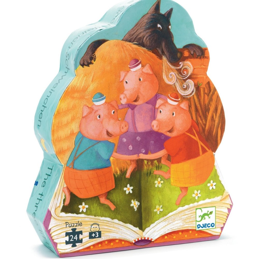 The 3 Little Pigs 24pc Silhouette Jigsaw Puzzle - Safari Ltd®