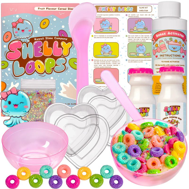 The Kawaii Company - Shelly Loops Cereal Slime DIY Kit - Safari Ltd®