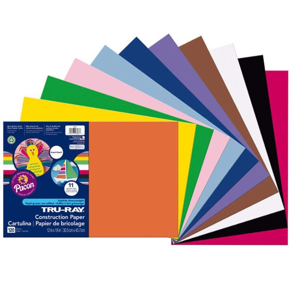 Tru-Ray® Construction Paper Smart-Stack™ - 120 Sheets - Safari Ltd®