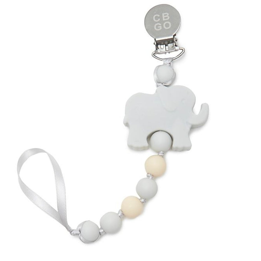 "Where's the Pacifier?" Clip - Light Grey Elephant - Safari Ltd®