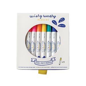 Wishy Washy Markers - 9 Pack Assorted Colors - Safari Ltd®